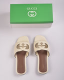 G Cut-Out Women's lnterlocking  Slide Sandal off-white