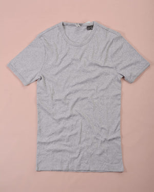 G STAR RAW Solid Crew-Neck T-shirt Embroidery logo Grey