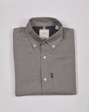 Next Easy Iron  Button Down Oxford Shirt Grey Pocket Slim Fit