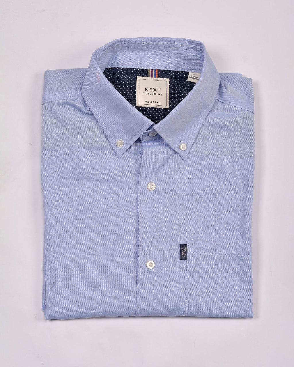 Next Easy Iron  Button Down Oxford Shirt Blue pocket Regular Fit
