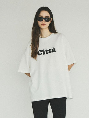 H&M Oversized T-Shirt WHITE CITTA