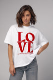 H&M Oversized T-Shirt white full of love