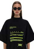 H&M Oversized T-Shirt Black with neon
