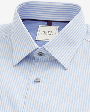 Next Easy Iron  Oxford Shirt Blue Stripe Regular Fit