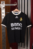 Real Madrid Retro BENQ Ringer Black/White Drop Shoulder T-Shirt