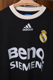 Real Madrid Retro BENQ Ringer Black/White Drop Shoulder T-Shirt