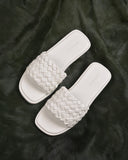 AE WOMEN Puffy Braided Slide Sandal-White
