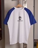 Timberland signature logo Raglan White/Blue T-shirt