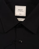 Next Easy Iron  Oxford Shirt Black Regular  Fit