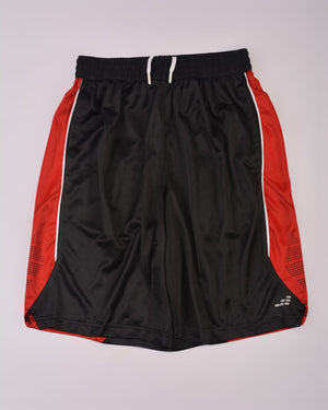 BCG Men's Mesh Basketball Short-Black and Red