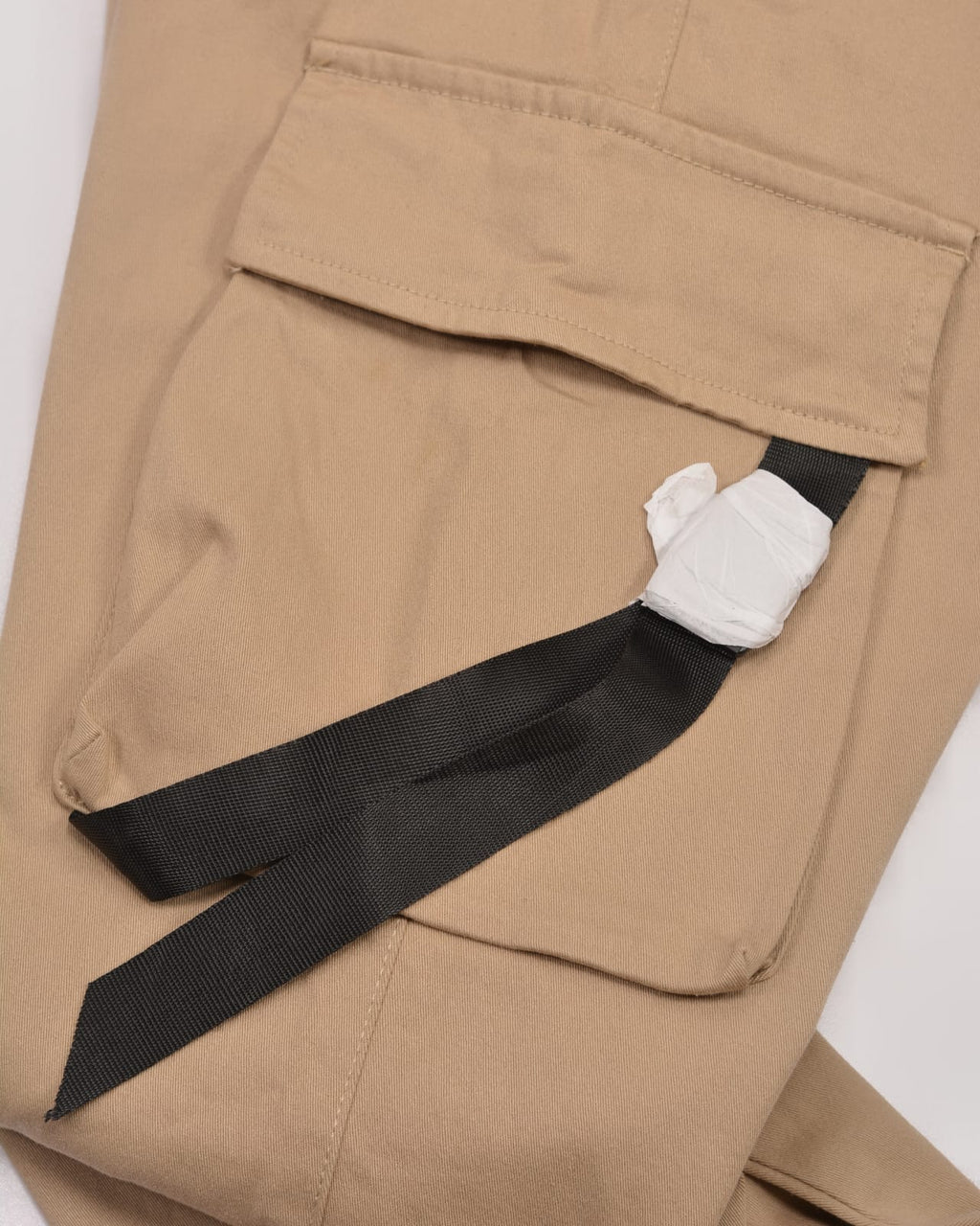 Terranova Men's cargo trousers with contrasting stitching KHAKI