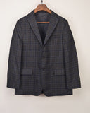 Josbank Traveler Collection Tailored Fit Plaid Sportcoat DARK GREY