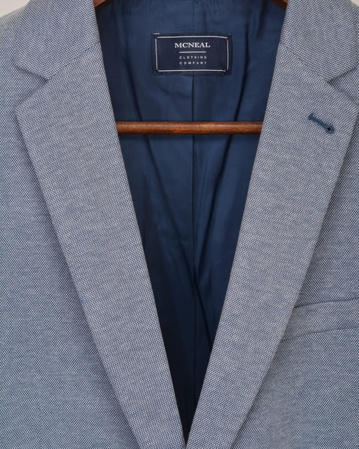 MCNEAL 2-button jacket with a textured pattern in blue