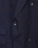 Harry Brown Double-Breasted SUIT IN Blue CHECK