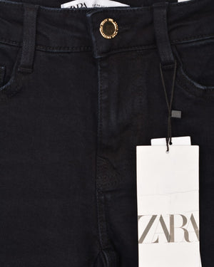 Zara SUPER ELASTIC JEGGINGS MID RISE - SUPER SKINNY - ANKLE LENGTH BLACK