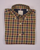 Next Easy Easy Iron Button Down Oxford Shirt Blue Gingham  Regular  Fit