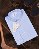 Calvin klein Steel Solid Herringbone Dress Shirt Blue Texture