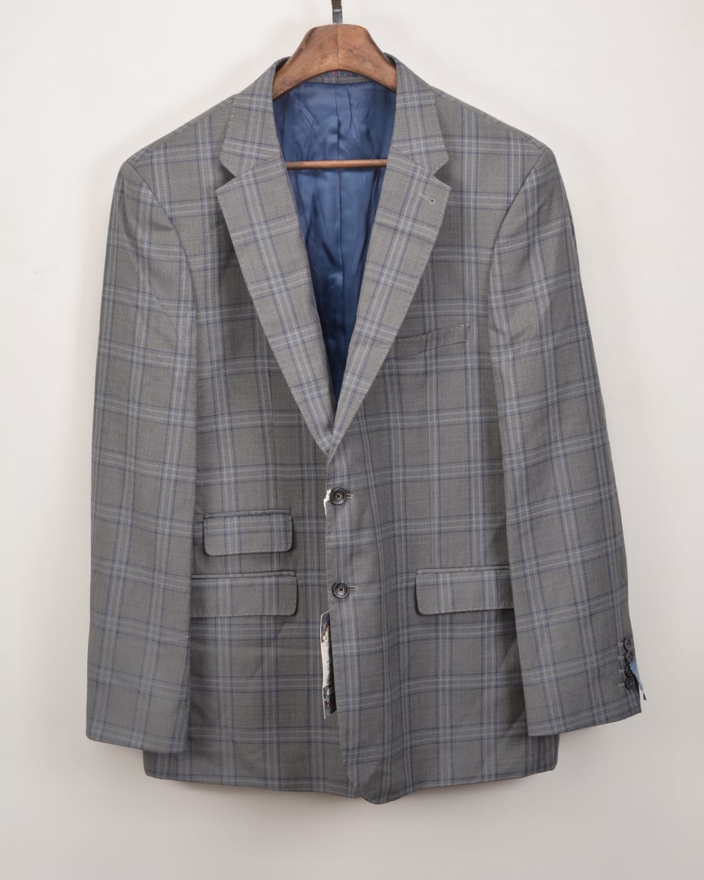 Slim Fit Check Suit Jacket GREY CHECK