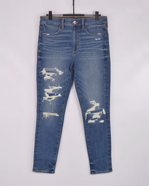 AE Next Level Curvy Patched High-Waisted JEANS