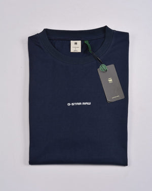 G-Star CENTER CHEST BOXY - Basic T-shirt Navy Blue