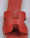 H CUT-OUT WOMEN ORAN SANDAL RED TWO TONE