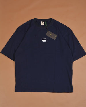 G-Star Burger Logo BOXY - Basic T-shirt Navy Blue