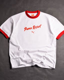 P Ecru Premium Essentials  Ringer White/Red Drop Shoulder T-Shirt