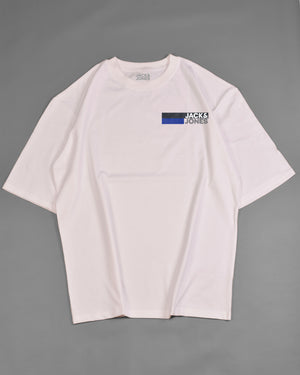Jack & Jones Corp Logo Play SS O-Neck Tee Mens White
