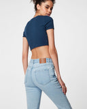 Woman Jennyfer Sky Blue Cropped Flare Jeans | Basics