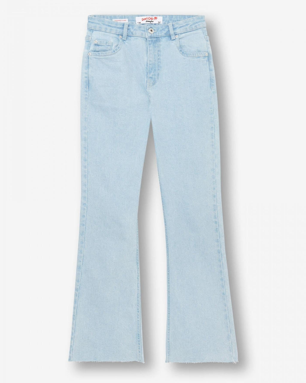 Woman Jennyfer Sky Blue Cropped Flare Jeans | Basics