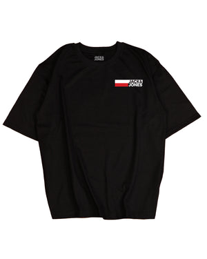 Jack & Jones Corp Logo Play SS O-Neck Tee Mens Black