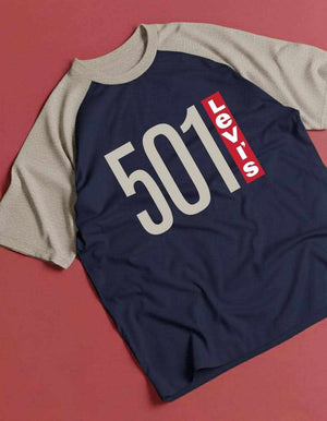 Levi's Classic Graphic Drop Shoulder Raglan T shirt  Blue/Grey