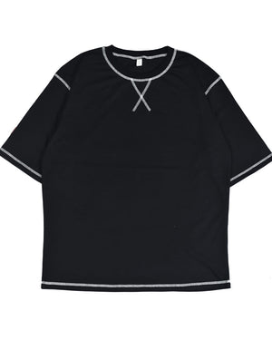 HOMME Oversized Fit Crew-Neck T-Shirt Black X