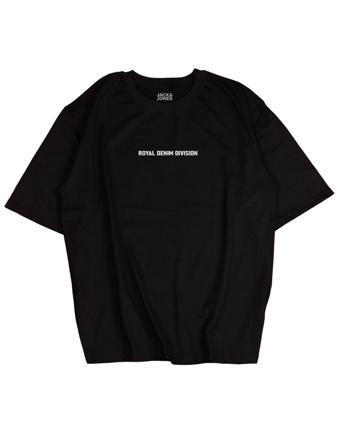 JACK & JONES MENS RDDEVANDER TEE Black