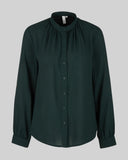 Q/S Designed by S.Oliver® Modal Tunic with Pleated Details - Dark Green