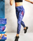 Newcential 7/8 Sports Tights - Blue Printed