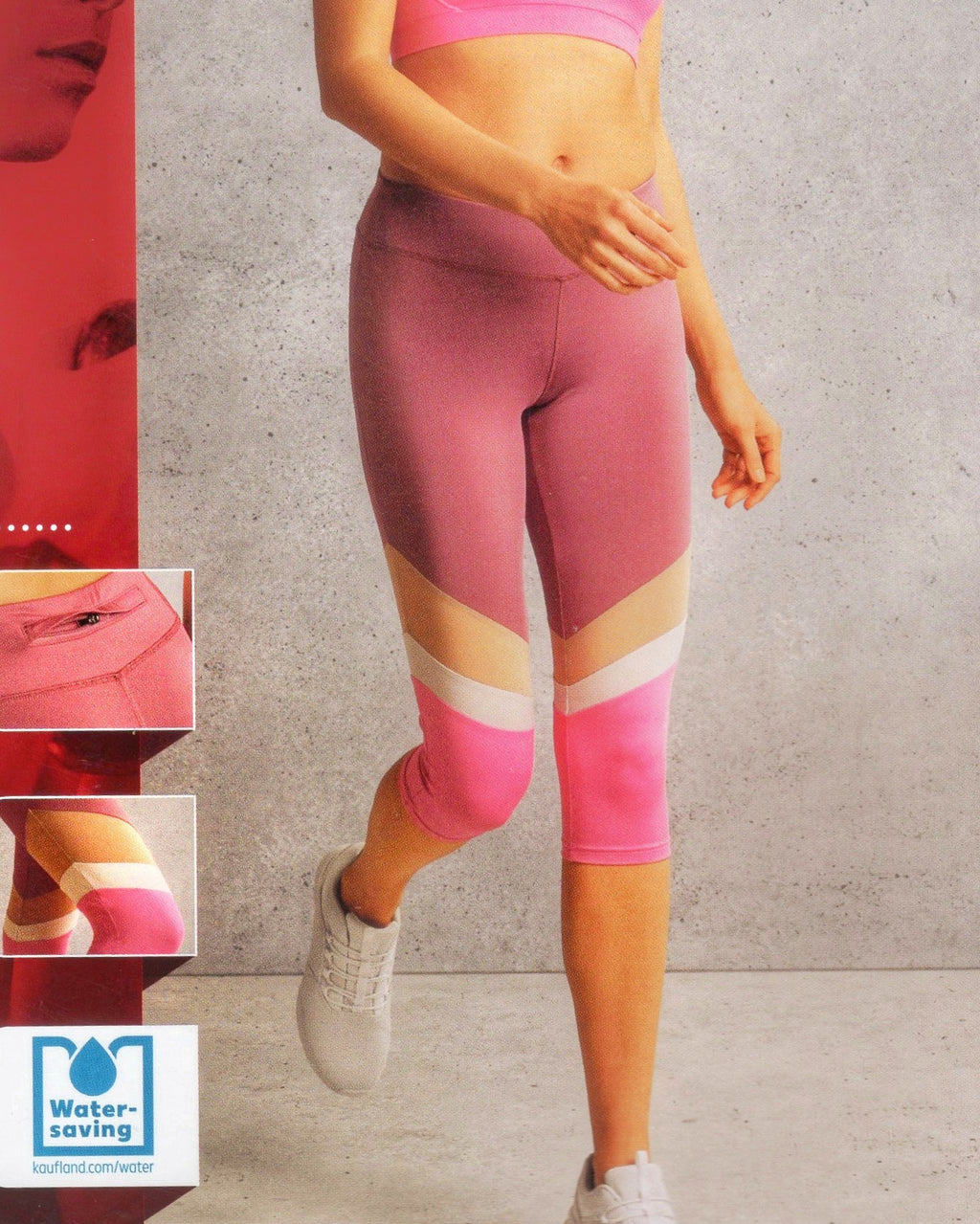 Newcential Women Shorts Capri Tights-Pink- Purple