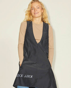 JJXX Jxmaia V-neck Hype Dress Ln V-Neck Straight Women's Black Midi Dress