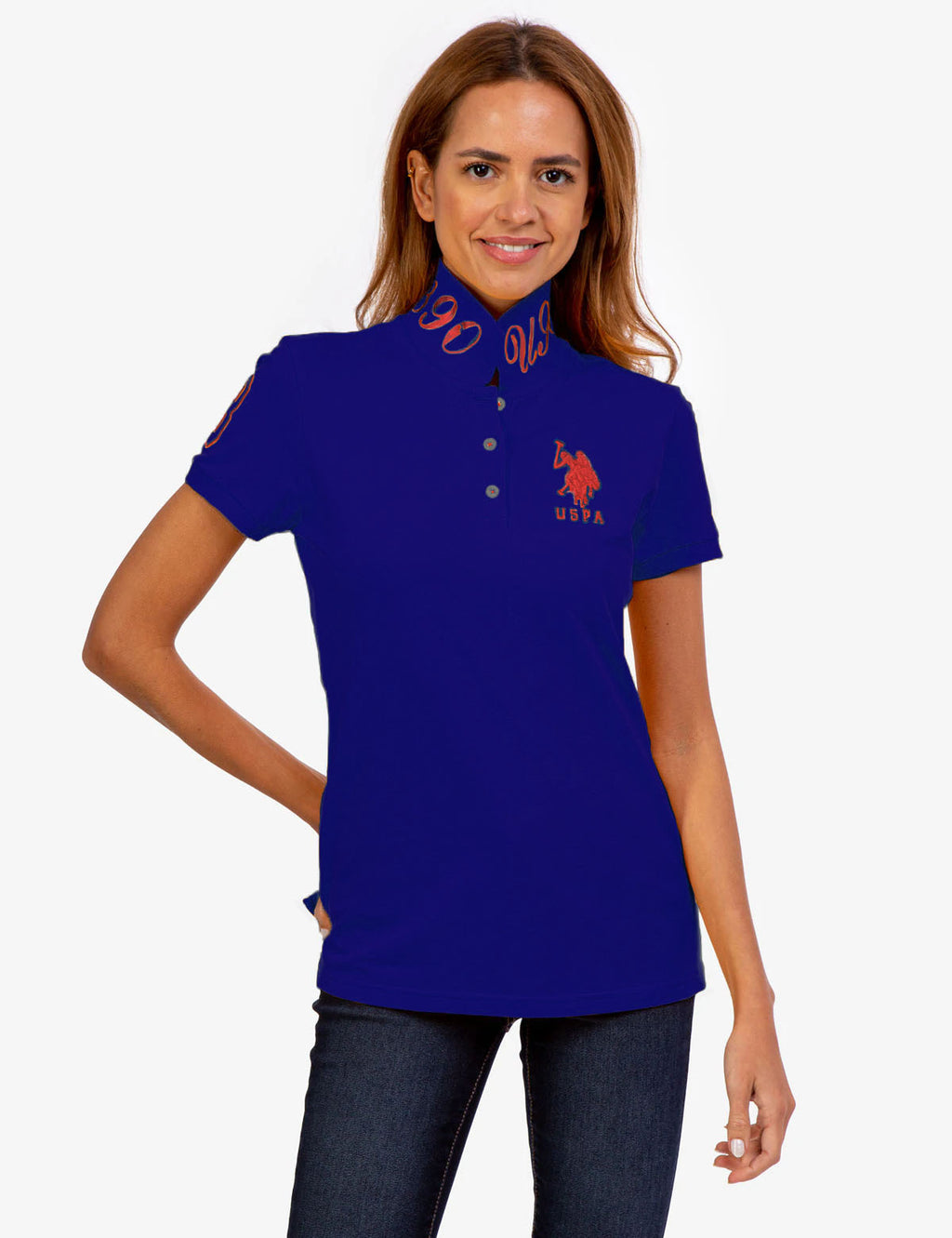 U.S. Polo Assn. MULTI TONAL BIG LOGO POLO SHIRT Blue handsandhead