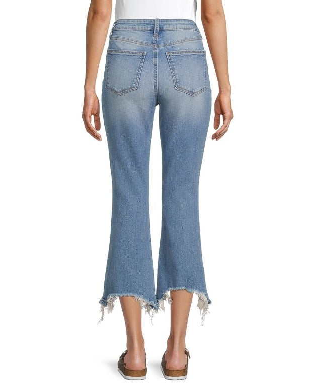 No Boundaries Juniors' Cropped Flare Jeans