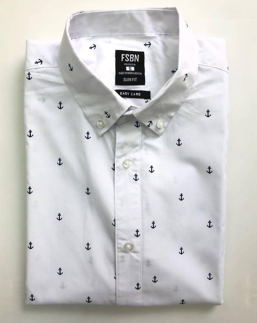 FSBN Anchor print Slim Fit Short Sleeve Shirt