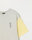 Lefties  COLOUR BLOCK T-SHIRT Off-white/Yellow