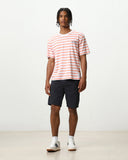 Lefties THICK STRIPE PRINTED T-SHIRT Orange/White