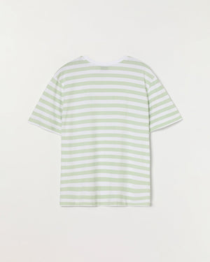Lefties THICK STRIPE PRINTED T-SHIRT Green/White
