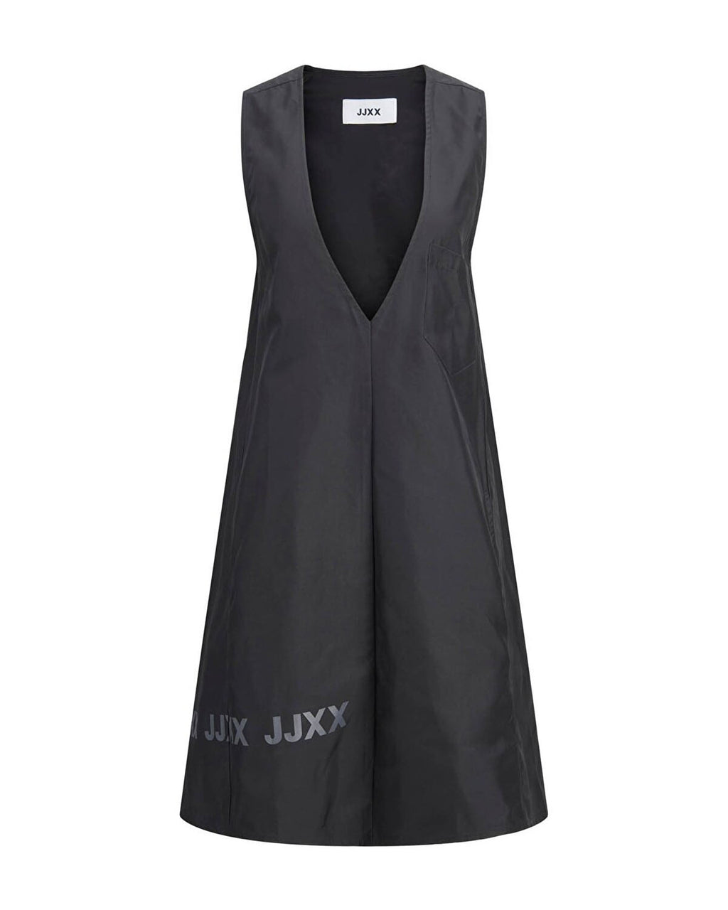 JJXX Jxmaia V-neck Hype Dress Ln V-Neck Straight Women's Black Midi Dress