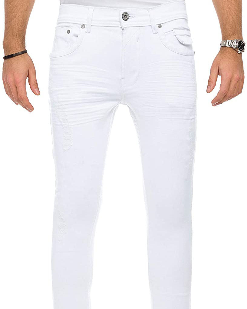 RAW X Men's Skinny Fit Stretch Jeans White 2