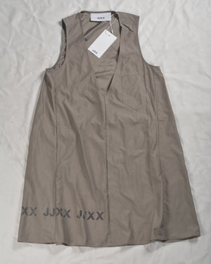 JJXX Jxmaia V-neck Hype Dress Ln V-Neck Straight Women's Black Midi Dress -Grey
