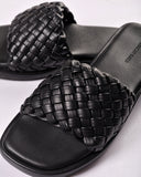 AE WOMEN Puffy Braided Slide Sandal
-BLACK