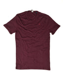 G STAR RAW Solid Crew-Neck T-shirt Embroidery logo Maroon