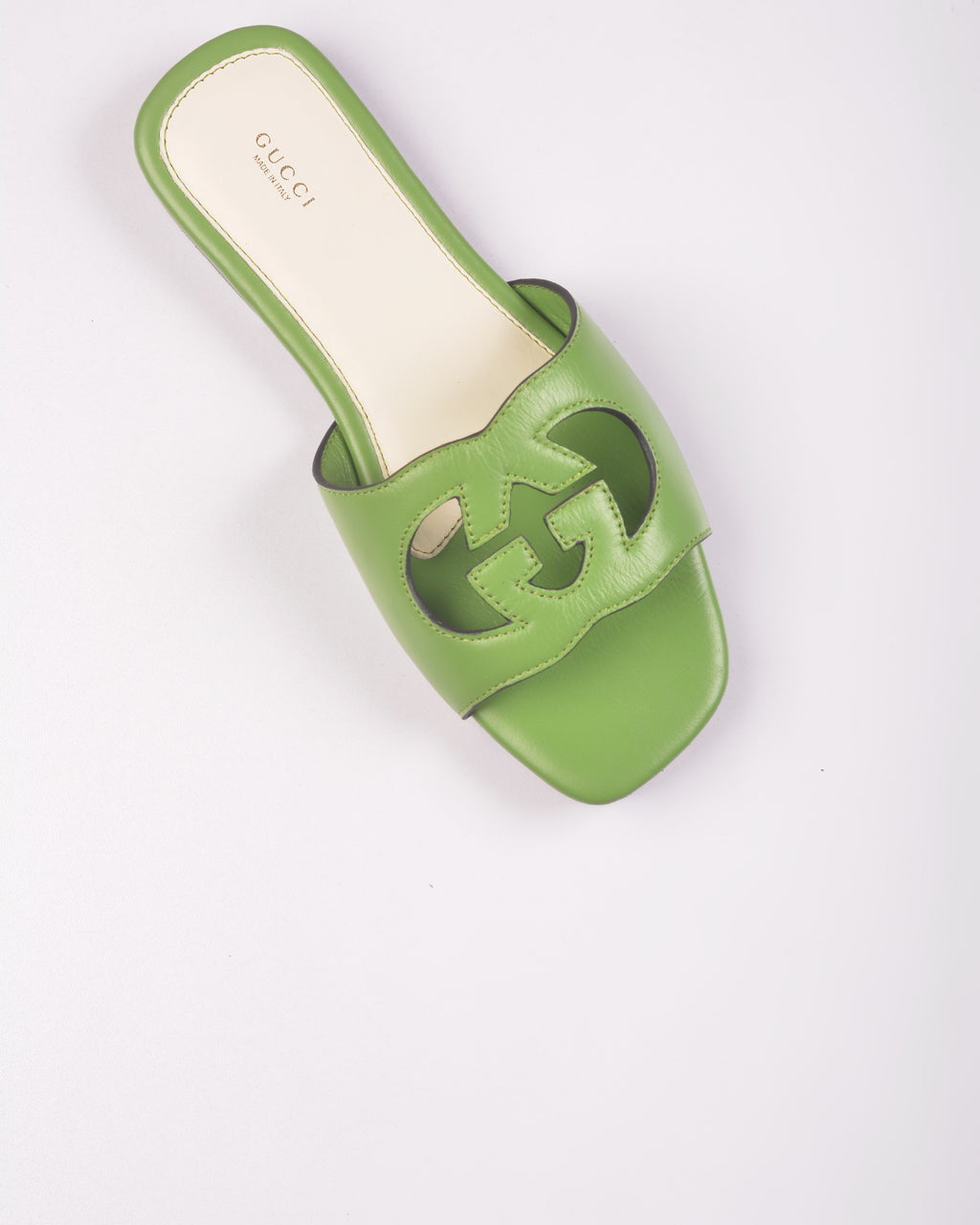 G Cut-Out Women's lnterlocking  Slide Sandal Olive